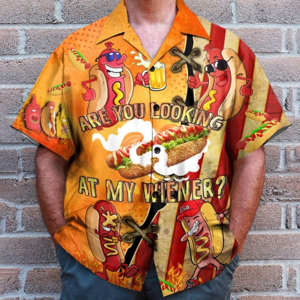 Are You Looking At My Wiener Hawaiian Shirt