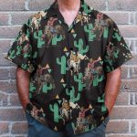 Rodeo Cactus Bull Riding Summer Hawaiian Shirt