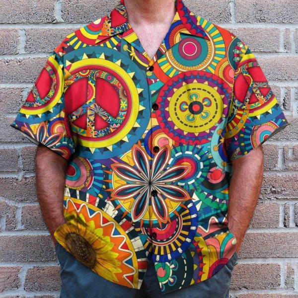 Hippie Colorful Summer Vibe Tropical Hawaiian Shirt