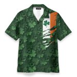 Saint Patrick'S Day Shamrock Celtic Cross Harp Irish Hawaiian Shirt