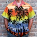Beach Colorful Tropical Palm Tree Hawaiian Shirt