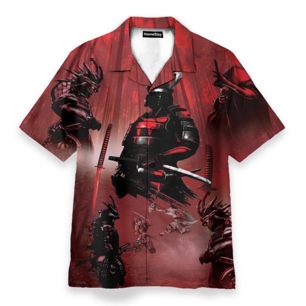 Samurai Combat Japanese Style Hawaiian Shirt
