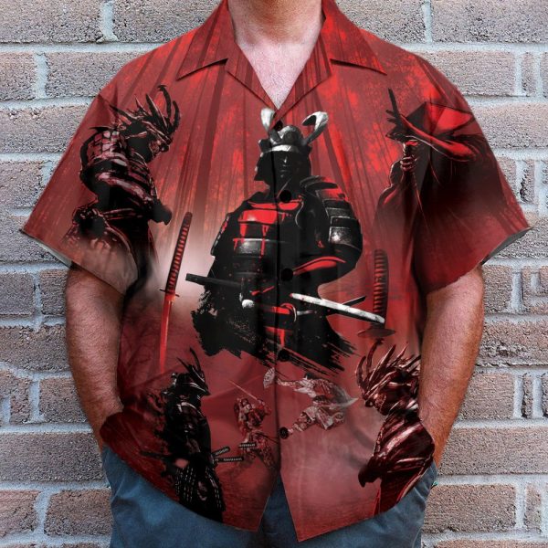 Samurai Combat Japanese Style Hawaiian Shirt