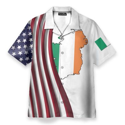 Made In America With Irish Parts Hawaiian Shirt