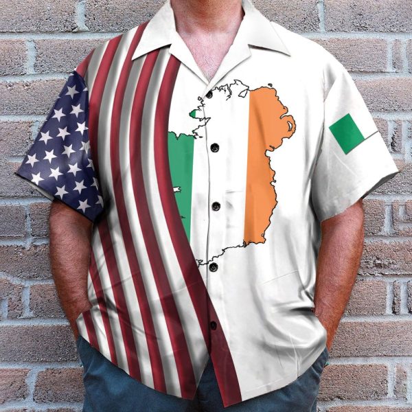 Made In America With Irish Parts Hawaiian Shirt