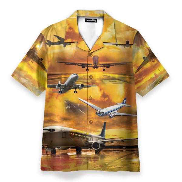 Planes Men'S Button'S Up Shirts Hawaiian Shirt