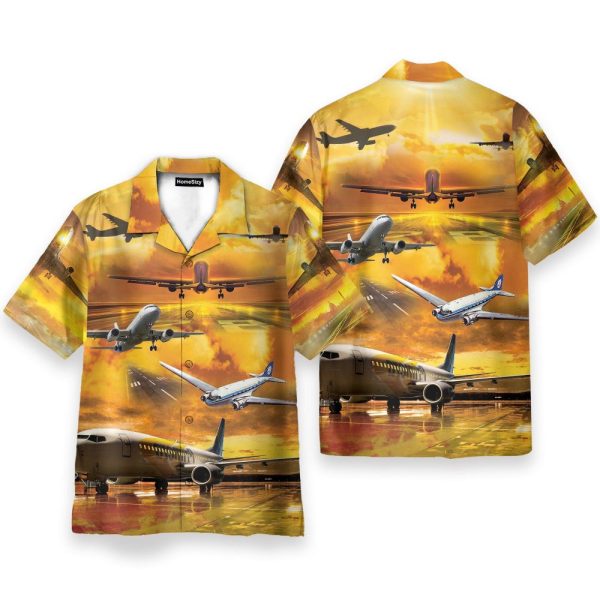 Planes Men'S Button'S Up Shirts Hawaiian Shirt