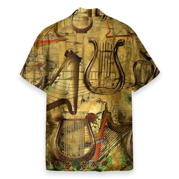 Ancient Harp Men'S Button'S Up Shirts Hawaiian Shirt