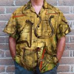 Ancient Harp Men'S Button'S Up Shirts Hawaiian Shirt