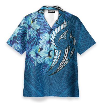 Amazing Polynesian Men'S Button'S Up Shirts Hawaiian Shirt & Beach Shorts