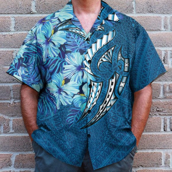 Amazing Polynesian Men'S Button'S Up Shirts Hawaiian Shirt & Beach Shorts