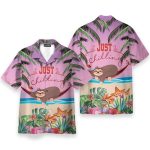 Sloth Just Chilling Funny Button'S Up Shirts Hawaiian Shirt