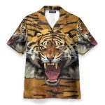 Tiger Roar Men'S Button'S Up Shirts Hawaiian Shirt & Beach Shorts