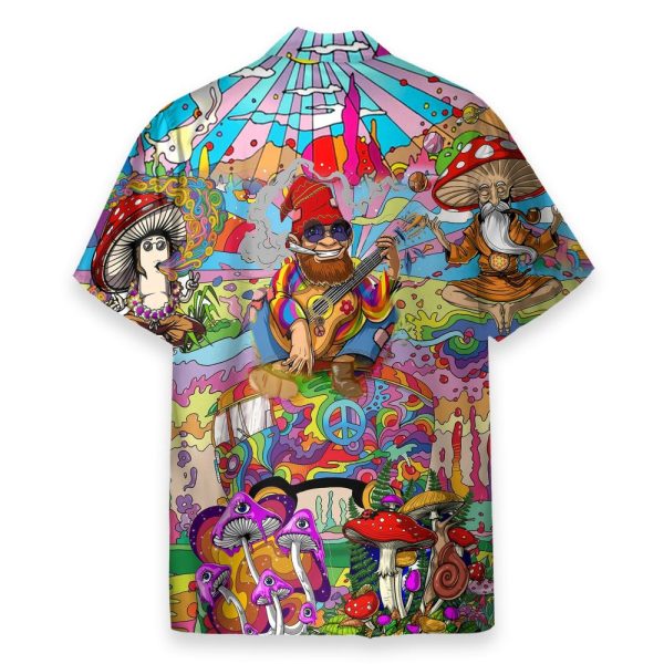 Colorful Mushroom Hippie Funny Button'S Up Shirts Hawaiian Shirt