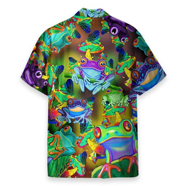 Amazing Hippie Frogs And Mushrooms Hawaiian Shirt