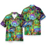 Amazing Hippie Frogs And Mushrooms Hawaiian Shirt