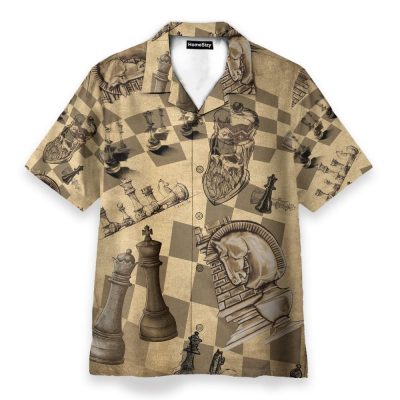 Amazing Chess Men'S Button'S Up Shirts Hawaiian Shirt