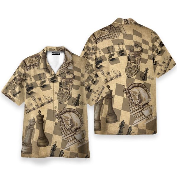Amazing Chess Men'S Button'S Up Shirts Hawaiian Shirt