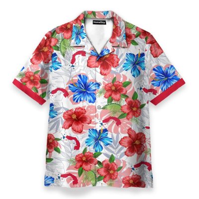 Custom Name Panama Tropical Flowers Pattern Personalized Hawaiian Shirt & Beach Shorts