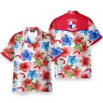 Custom Name Panama Tropical Flowers Pattern Personalized Hawaiian Shirt & Beach Shorts