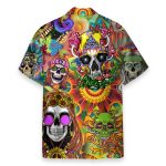Colorful Skull Mushroom Hippie Hawaiian Shirt