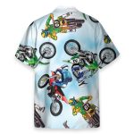 Motocross Men'S Button'S Up Shirts Hawaiian Shirt