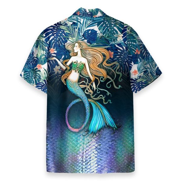 Mermaid Men'S Button'S Up Shirts Hawaiian Shirt