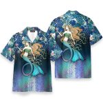 Mermaid Men'S Button'S Up Shirts Hawaiian Shirt