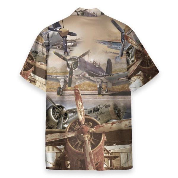 Aircrafts Men'S Button'S Up Shirts Hawaiian Shirt