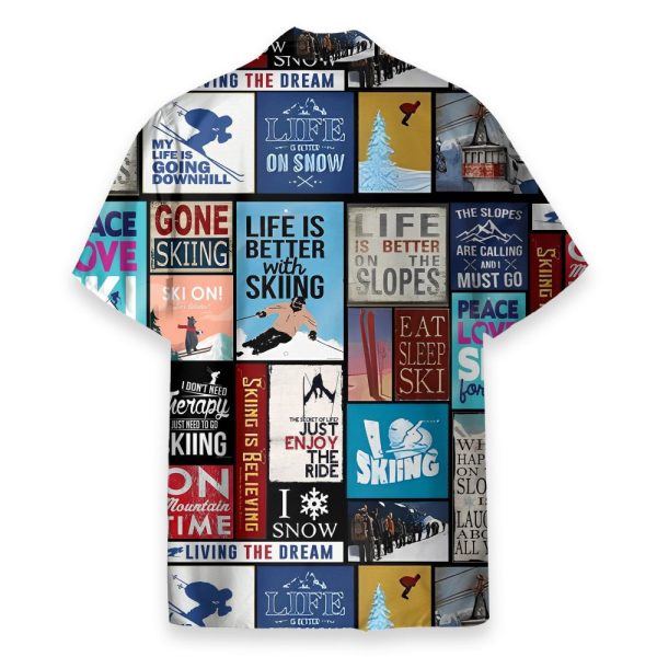 Life Is Better With Skiing Hawaiian Shirt