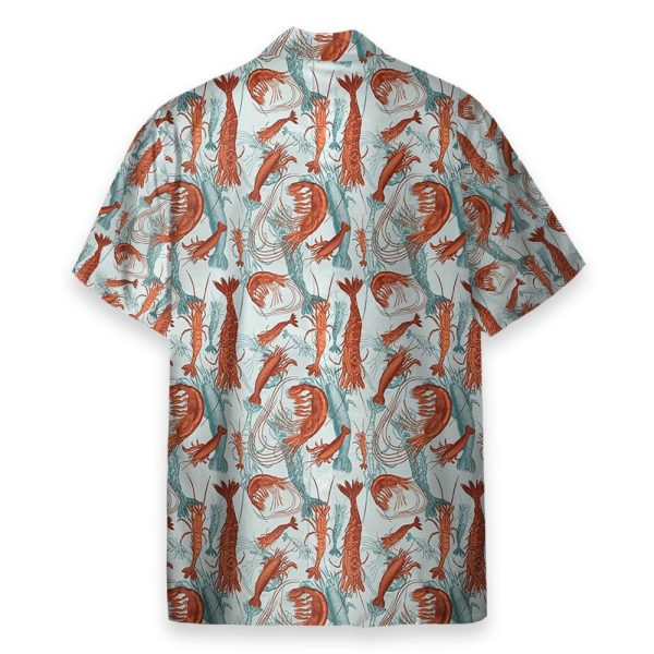 Summer Seafood Shrimps Fan Hawaiian Shirt & Beach Shorts