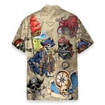 Skull Pirate Men'S Button'S Up Shirts Hawaiian Shirt