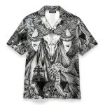 Satanic Pagan Demon Men'S Button'S Up Shirts Hawaiian Shirt