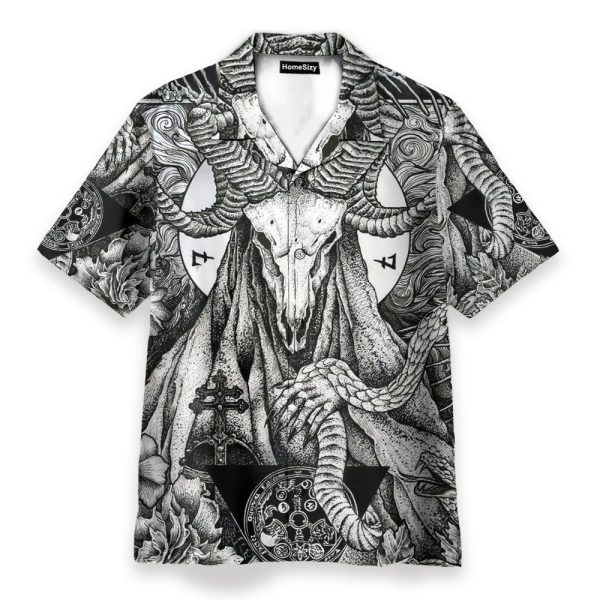 Satanic Pagan Demon Men'S Button'S Up Shirts Hawaiian Shirt