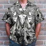 Satanic Pagan Demon Men'S Button'S Up Shirts Hawaiian Shirt