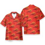 Fried Chicken Food In Red Summer Vibe Hawaiian Shirt
