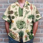 Cactus Summer Men'S Button'S Up Shirts Hawaiian Shirt