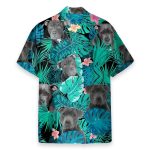 Pitbull Hibiscus Tropical Leaves Pattern Hawaiian Shirt