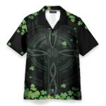 Irish Enri Go Bragh American Flag Clover Hawaiian Shirt