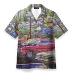 Vintage Car Men'S Button'S Up Shirts Hawaiian Shirt