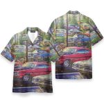 Vintage Car Men'S Button'S Up Shirts Hawaiian Shirt