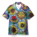 Sunflower Weed Colorful Pattern Hippie Hawaiian Shirt