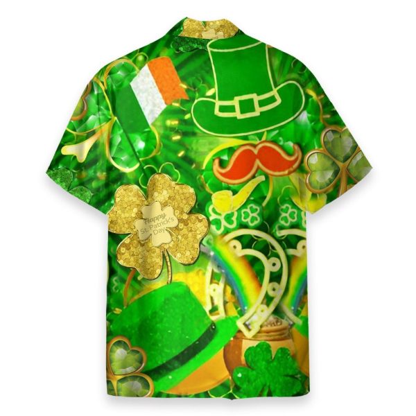 Find Everyone Is Irish On Saint Patricks Day Sparkle Shamrock Gold Green Hawaiian Shirt