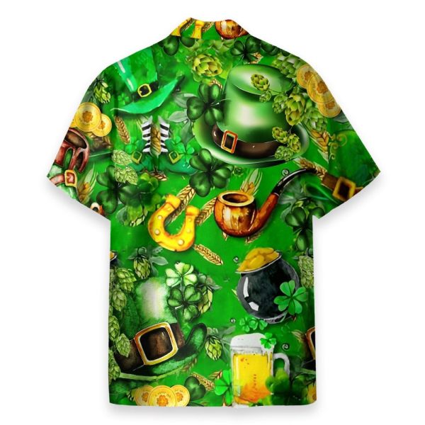 Irish Hat Saint Patricks Day Green Hawaiian Shirt