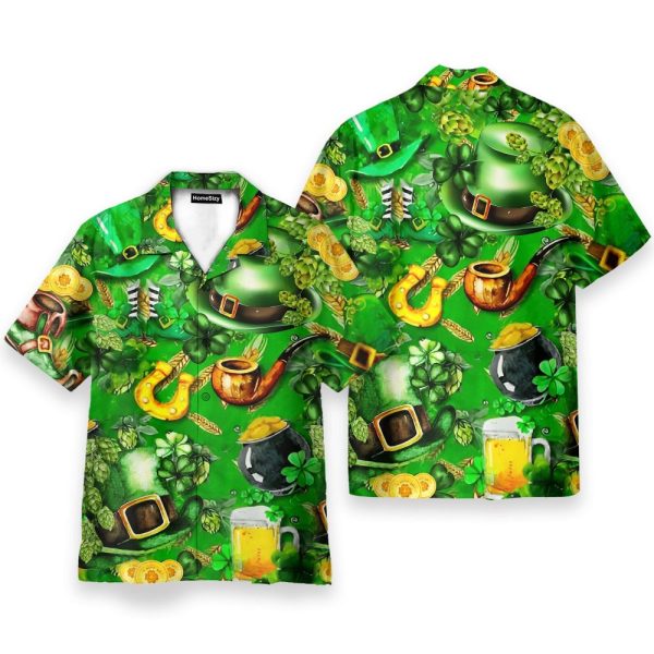 Irish Hat Saint Patricks Day Green Hawaiian Shirt