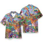 Colorful Magician Hippie Skulls Hawaiian Shirt