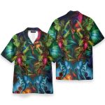 Amazing Dragon Men'S Button'S Up Shirts Hawaiian Shirt