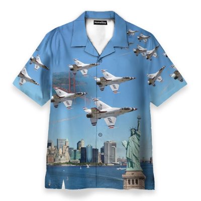 Us Air Force Thunderbirds Men'S Button'S Up Shirts Hawaiian Shirt
