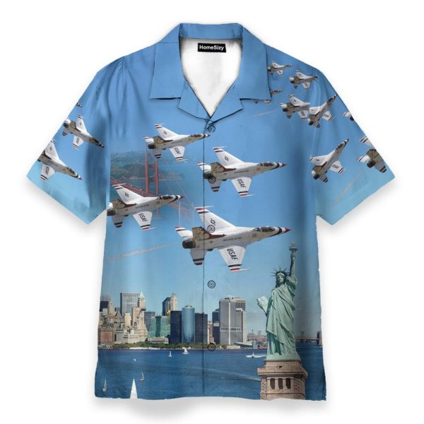 Us Air Force Thunderbirds Men'S Button'S Up Shirts Hawaiian Shirt