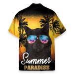 Black Cat Summer Paradise Hawaiian Shirt